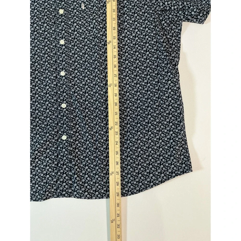 Levi's Men's Premium Short Sleeve Blue Micro Floral Button Down Shirt Size XXL